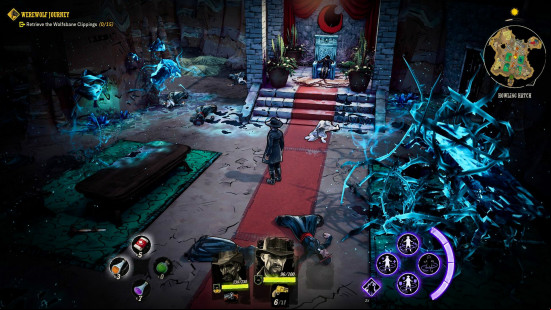 Western games: a cowboy walks around a decrepit temple
